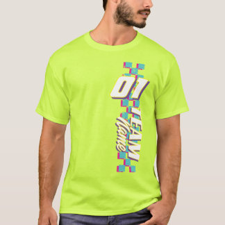 Custom Retro 90s Race Team Number Shirt