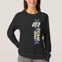 Custom Retro 90s Race Team Number Shirt