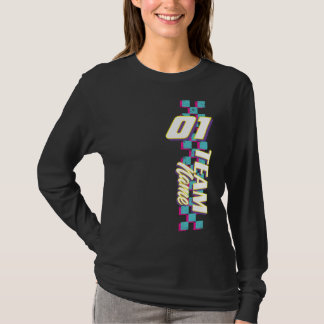Custom Retro 90s Race Team Number Shirt