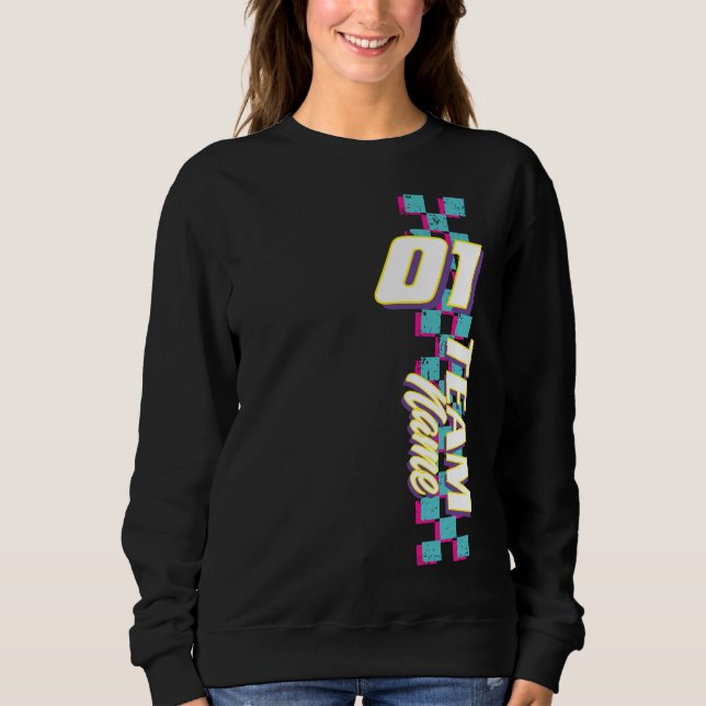 Custom Retro 90s Race Team Number Shirt (Front)