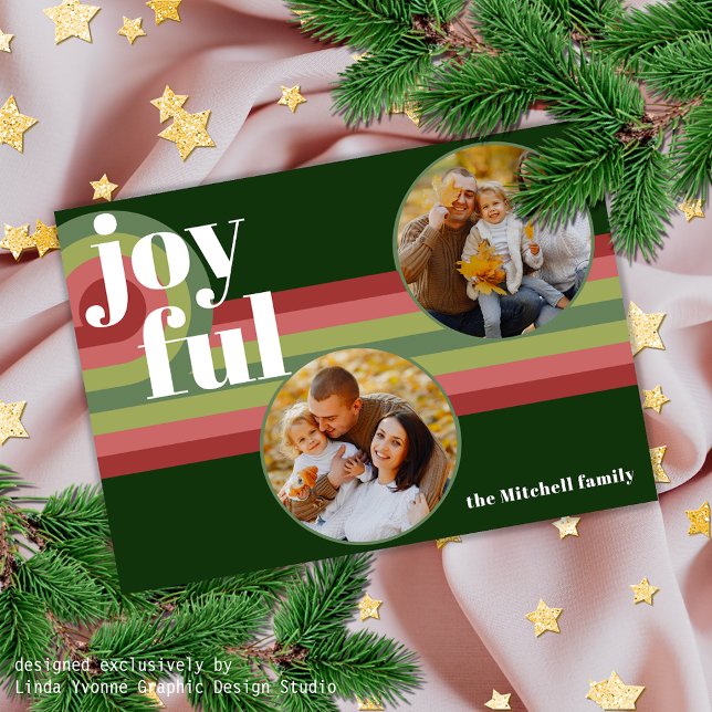 Custom Retro Abstract Waves Art Pattern Holiday Card (Creator Uploaded)