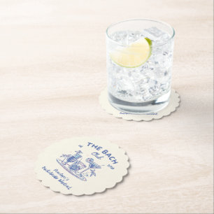 Custom Retro Bachelorette Party Decor Coasters