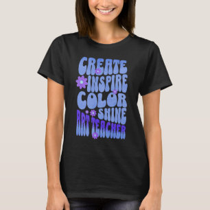 Custom Retro Best Art Teacher Ever Inspirational  T-Shirt