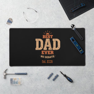 Custom Retro Best Dad Ever Personalised Gift Desk Mat
