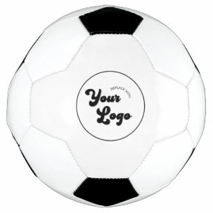 Custom Retro Circle Round Business Logo Branded Soccer Ball