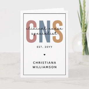 Custom Retro CNS Clinical Nurse Specialist Card