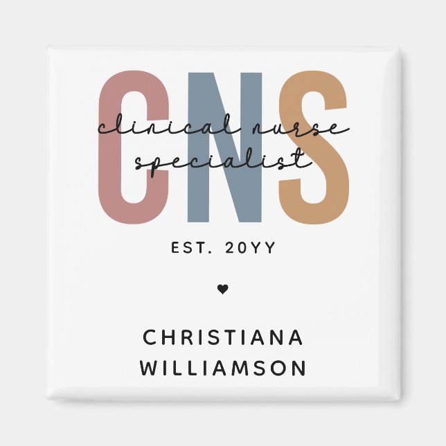 Custom Retro CNS Clinical Nurse Specialist Magnet (Front)