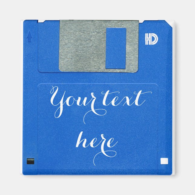 Custom Retro Computer Floppy Disc 3.5 Magnet (Front)