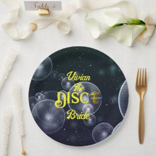 Custom  Retro Disco Bachelorette Party Disco Bride Paper Plate