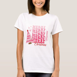 Custom Retro Merry Christmas T-Shirt