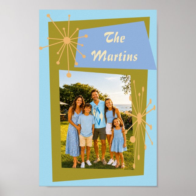 Custom Retro Modern Photo Wall Art (Front)