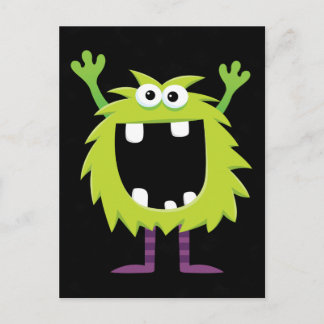 Custom Retro Monster Postcard
