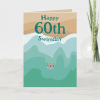 Custom Retro Open Water Swimming 60th Birthday