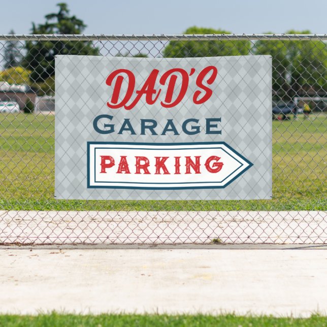 Custom Retro Parking Sign Banner (Insitu)