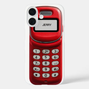 Custom Retro Push Button Mobile Phone iPhone 16 Case