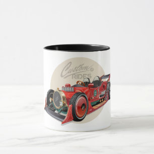Custom retro race car concept mug