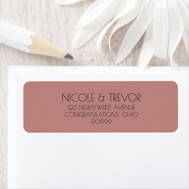 Custom Retro Solid Colour Return Address (Insitu)