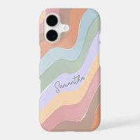 Custom Retro Stripes Cute Rainbow Wave Colorful
