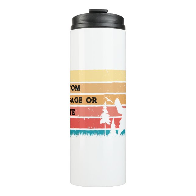 Custom Retro Styled Golden retriever Dog Lover Thermal Tumbler (Front)