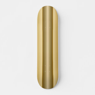 Custom retro surfboard style Gold Skateboard