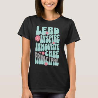 Custom Retro Teacher Lead Inspire Motivate Care T-Shirt