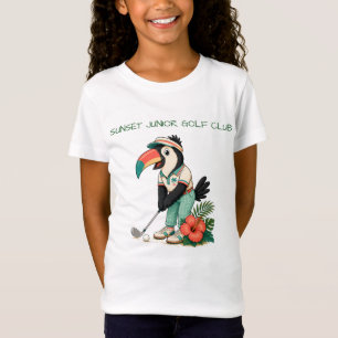 Custom Retro Toucan Junior Golf Club Kids T-Shirt