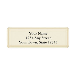 Custom Return Address Label - Cream, Ecru or Beige