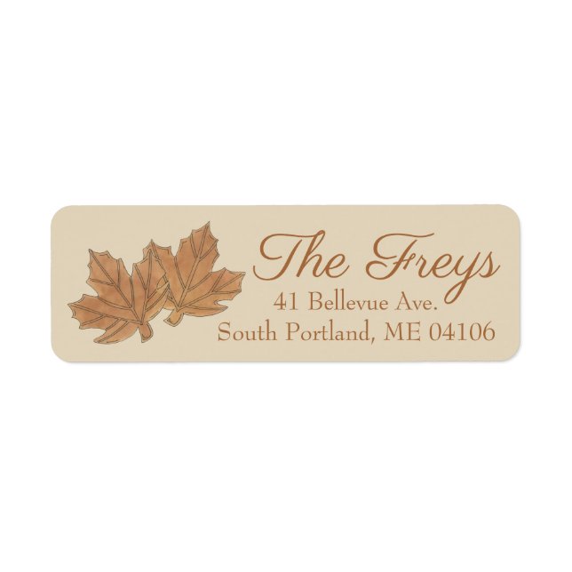 Custom Return Address Labels (Front)