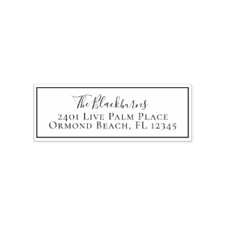 Custom Return Address Personalised Modern Label Self-inking Stamp