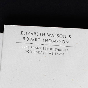 Custom Return Address Stamp for Minimalist Wedding