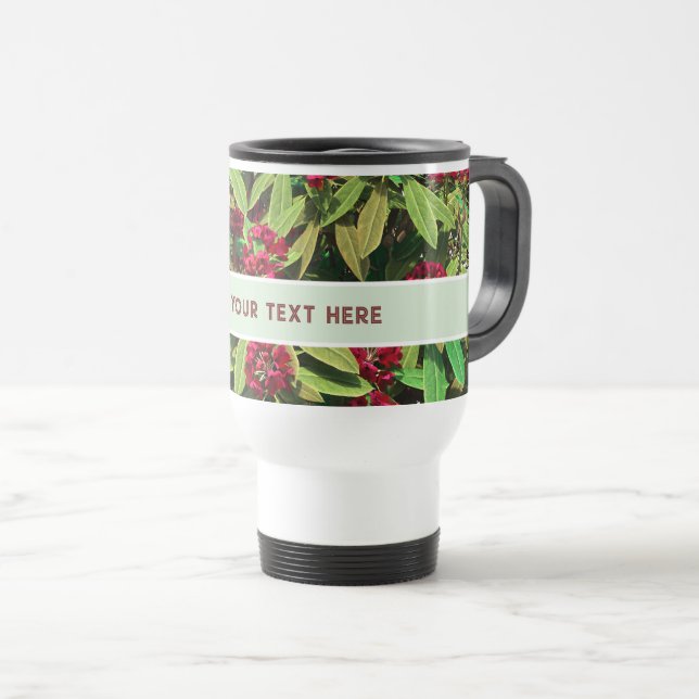 Custom Rhododendron Bloom Travel Mug (Front Right)