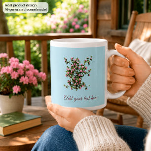 Custom Rhododendron Floral Garden Large Coffee Mug