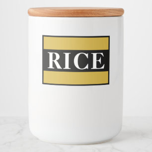 Custom Rice Storage Container Label for Kitchen
