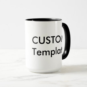 Custom Ringer 15oz Mug - BLACK Lip & Handle