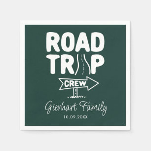 Custom Road Trip Crew Summer Party Paper Napkin