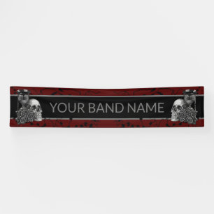 Custom Rock Band Skull Heavy Metal Music Festival Banner
