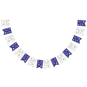 Custom Rocket Ship Space-Themed Party Bunting