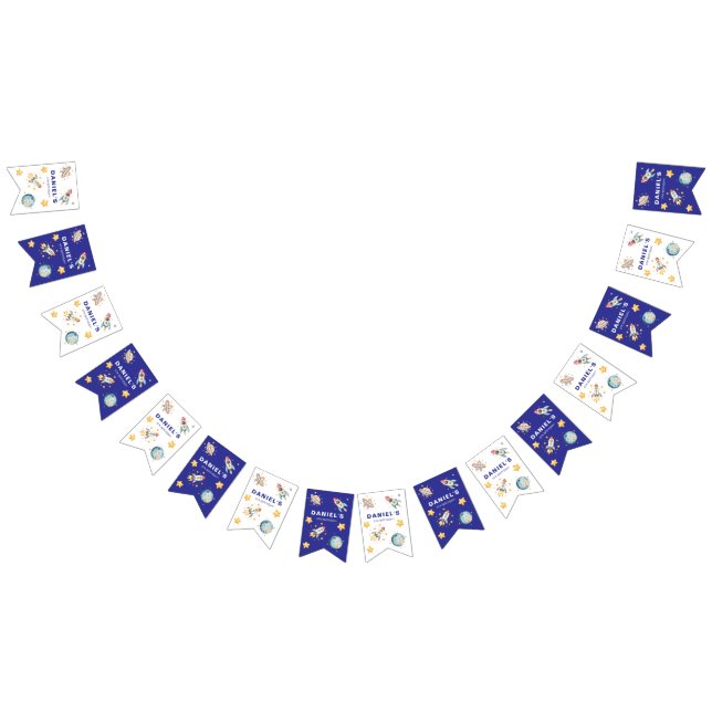 Custom Rocket Ship Space-Themed Party Bunting (All)