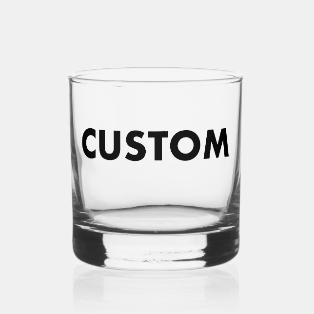 Custom Rocks Glass Blank Template - 12oz Whiskey (Front)