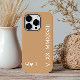 Custom Roman Numerals Phone Case, Anniversary Gift Case-Mate iPhone 14 Pro Case
