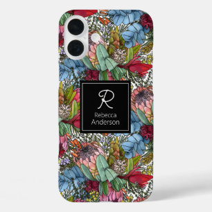 Custom Romantic Australian Summer Flowers iPhone 16 Plus Case