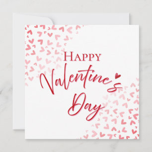Custom Romantic Red Valentine Name & Love Message Card
