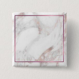 Custom Rose Gold Marble Elegant Blank Template 15 Cm Square Badge
