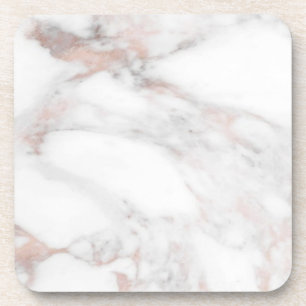 Custom Rose Gold Marble Template Trendy Elegant Coaster