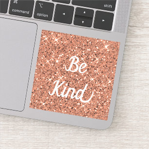 Custom Rose Gold Sparkle Glitter Cut Vinyl Sticker