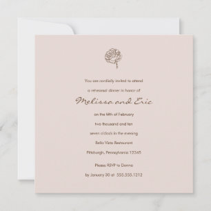 custom rose invitation