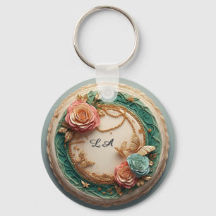 🌹 Custom Rose Name Gift For Personalised Accessor Key Ring