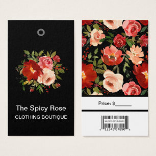 Custom Roses with Bar Code Price Tags