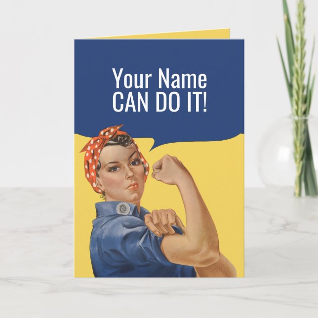 Custom Rosie The Riveter Get Well Card (Front)