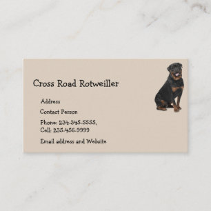 Custom Rotweiller Dog Pet Animal Logo Business Car Card